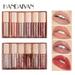 HANDAIYAN 6 Color High-gloss Mirror Water Gloss Lip Gloss Suit Lacquered Glass Lip Dense Moisturizing Pearlescent Lip Glaze Lipstick