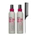 KMS THERMASHAPE Shaping Blow Dry Spray for 50% Faster Dry Time 6.7 oz- 2 Pack (with Free Tail Combs)