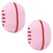 2 pack Makeup Sponge Holder Double-sided Stripe Vented Silicone Beauty Blender Holder for Travel Shatterproof Make Up Sponge Travel Case for All Sponges Sanitary Reuse Easy to Carry Pink