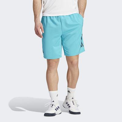 adidas Club 3-Stripe Short 7" 2023 Men's Tennis Apparel Lucid Cyan