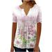 Women s T-Shirts Womens Summer Tops 2023 Short Sleeve O-Neck Summer Casual Tops