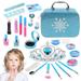 Kids Makeup Kit with 25 Pcs Washable Real Cosmetic Little Girl Makeup Set Frozen Makeup Set for 3-12 Year Old Kids Christmas Birthday Gift for Toddler