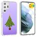 TalkingCase Slim Phone Case Compatible for Samsung Galaxy S23 Ultra 2023 Xmas Tree Print w/ Tempered Glass Screen Protector Lightweight Flexible USA