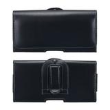 Phone Belt Holder Case for 6.3-6.5 Cell Phones Horizontal Leather Phone Belt Pouch Black 6.7 x3.3 x0.5