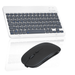 Rechargeable Bluetooth Keyboard and Mouse Combo Ultra Slim Full-Size Keyboard and Mouse for Lenovo Yoga Tab 3 Pro and All Bluetooth Enabled Mac/Tablet/iPad/PC/Laptop - Shadow Grey with Purple Mouse