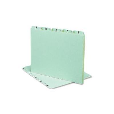 Smead A thru Z Pressboard Guide 1/5 Tab Cut Letter Green