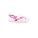 The Children's Place Sandals: Slip-on Platform Casual Pink Color Block Shoes - Kids Girl's Size 6