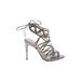 Alexandre Birman Heels: Gladiator Stilleto Cocktail Party Gray Print Shoes - Women's Size 38 - Open Toe