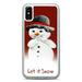 Let It Snow Man Christmas Gift White Case Slim Shockproof Hard Rubber Custom Case Cover For iPhone XR