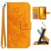 for Motorola Moto G Stylus 5G 2023 Flip Case Flower Printed PU Leather Magnetic Wallet Case with Stand Holder Flip Cover with Card Slots and Strap Compartment for Moto G Stylus 5G 2023 - Yellow