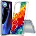 VIBECover Slim Case Compatible for Motorola Edge 2022 TOTAL Guard FLEX Tpu Cover Glass Screen Protector Incl Tie Dye Color 2