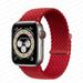 YuiYuKa Braided Solo Loop Compatible with Apple Watch Bands 40mm 44mm 45mm 41mm 42mm 38mm Ultra 49mm Nylon band Elastic Strap Replacement iWatch Band series 9 8 7 SE 6 5 4 3 Red