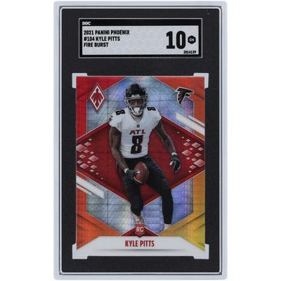 Kyle Pitts Atlanta Falcons 2021 Panini Phoenix Fire Burst #104 SGC Authenticated 10 Rookie Card