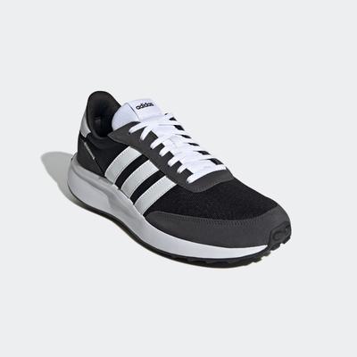 Sneaker ADIDAS SPORTSWEAR "RUN 70S", Gr. 40, schwarz-weiß (core schwarz, cloud weiß, carbon), Leder, Textil, sportlich, 