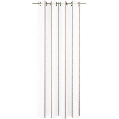 Gardine WIRTH "Chloé", weiß (weiß, rost), B:600cm H:225cm, Polyester, Gardinen, Fertigstore mit Ösen (Ø 4 cm) nach Maß Image