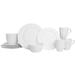 Fitz and Floyd Mikasa Fluted 6-Pc Dinnerware Set, Service For 4, Bone China Bone China/Ceramic in White | Wayfair 5304571