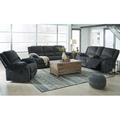 Signature Design by Ashley Draycoll 3 - Piece Reclining Living Room Set Polyester/Chenille in Gray | 40 H x 87 W x 40 D in | Wayfair Living Room Sets