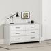 South Shore Fernley Double Dresser Pine Wood in White | 31.25 H x 59.25 W x 19.5 D in | Wayfair 14751