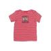 Carter's Short Sleeve T-Shirt: Red Stripes Tops - Size 12 Month