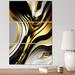 Orren Ellis Shillington Abstract Geode Marble Waves Gold II On Canvas 3 Pieces Print in Black | Wayfair 5C9CDDDD76F1467E89F6DB7CD6932116