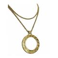 GIVENCHY Vintage golden chain necklace with round loupe top