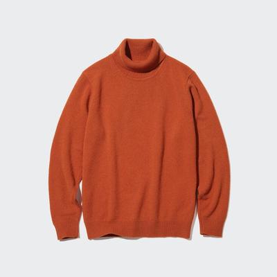 Uniqlo - Wool Turtleneck Jumper - Orange - XS