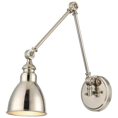 Dakota 1-Light Adjustable Wall Sconce in Polished ...