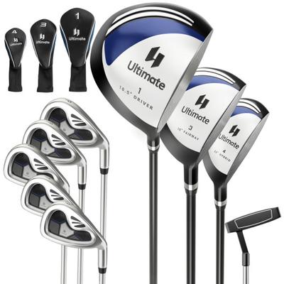 Costway Men's 9 Pieces Complete Golf Club Set-Navy