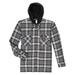 Wrangler Men's Hooded Flannel Shirt Jacket (Size S) Grey, Polyester