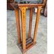 Antique Edwardian inlaid mahogany dining table extension leaf holder storage