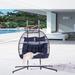 All-Weather Wicker Hanging Egg Chair - Perfect for Outdoors