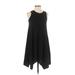 Mossimo Casual Dress - A-Line Crew Neck Sleeveless: Black Print Dresses - Women's Size X-Small