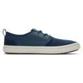 TOMS Men's Blue Canvas Leather Carlo Terrain Sneaker Shoes, Size 13