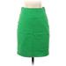 Banana Republic Factory Store Casual Skirt: Green Solid Bottoms - Women's Size 00 Petite