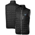 Men's Cutter & Buck Black MTSU Blue Raiders Big Tall Rainier PrimaLoft Eco Full-Zip Puffer Vest