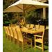 118 inch x 78 inch Large Rectangular Teak Umbrella