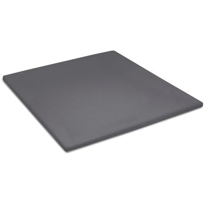 Spannbettlaken CINDERELLA "Topper-Spannbettlaken (bis 15 cm)", grau (anthrazit), B:200cm L:200cm, Renforcu00e9, Obermaterial: 100% Baumwolle, Laken, Elastizität für ein glatt bezogenes Bett, bis 15cm Höhe Image