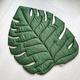 Handmade Monstera leaf play mat Green palm leaf carpet Botanical nursery decoration Tropical Jungle style kids room bedside rug