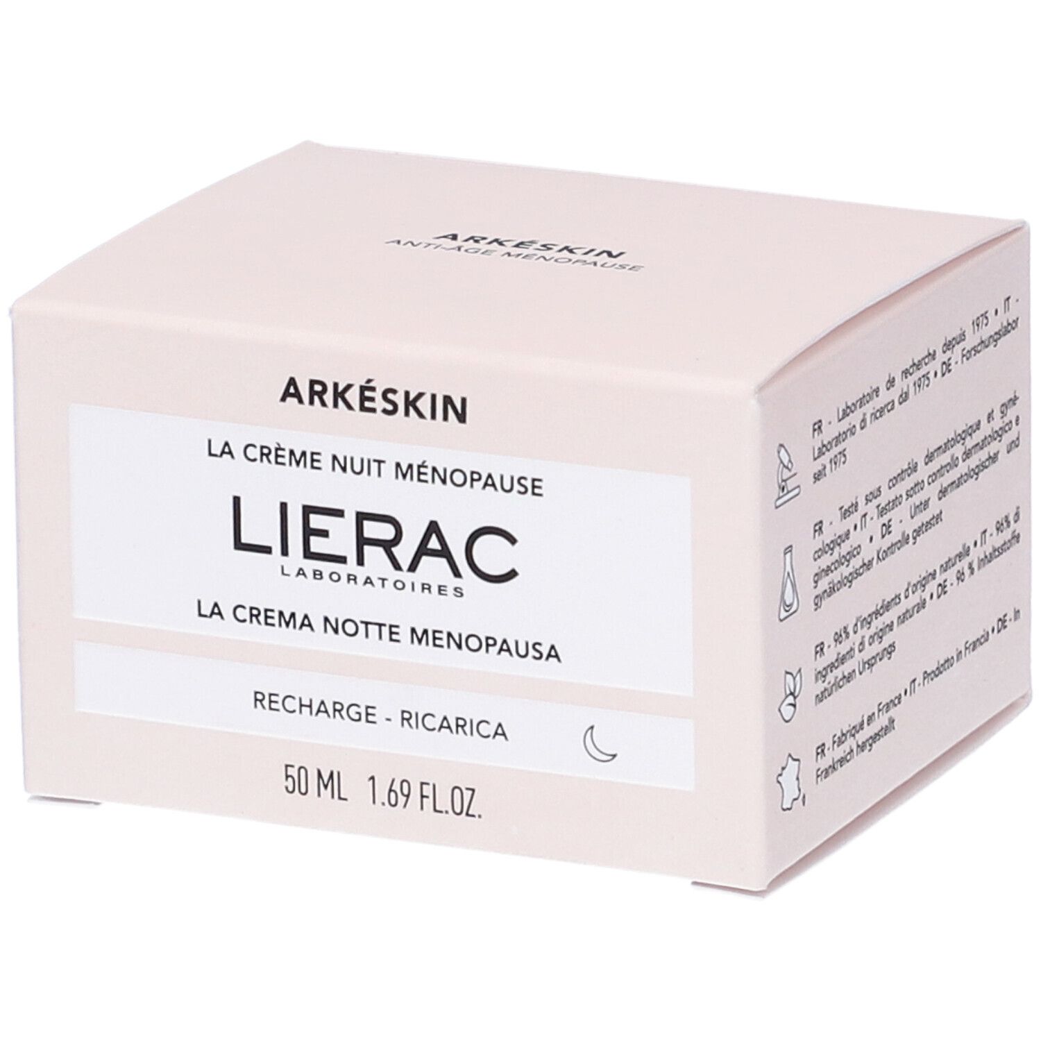 Lierac Arkeskin Crema Notte Menopausa Ricarica 50 ml