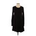 Lou & Grey Casual Dress - Sweater Dress: Black Solid Dresses - Women's Size Small