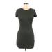 Charlotte Russe Casual Dress - Mini: Green Solid Dresses - Women's Size Medium