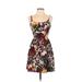 Soprano Casual Dress - A-Line Scoop Neck Sleeveless: Pink Floral Dresses - Women's Size 5