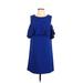 Tahari by ASL Casual Dress: Blue Dresses - Women's Size 8