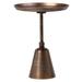 Birch Lane™ Ferri Round Aluminum Oil Brass Finished Pedestal Base End Table Aluminum in Brown/Gray | 18 H x 14 W x 14 D in | Wayfair