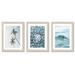 East Urban Home Turquoise Tropics By Tanya Shumkina - 3 Piece Gallery Framed Print w/ Mat Art Set Paper in Blue | 10 H x 8 W x 1.5 D in | Wayfair