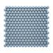 ES Stone 0.75" x 0.75" Porcelain Penny Round Mosaic Wall & Floor Tile Porcelain in Blue | 0.75 H x 0.75 W x 0.22 D in | Wayfair PR12-10