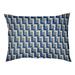 Wrought Studio™ Bonheur Football Luxury Outdoor Dog Pillow Polyester in Green/Blue/White | Small (28" W x 18" D x 4" H) | Wayfair