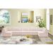 Pink Sectional - Everly Quinn Ensoll 177" Wide Velvet Reversible Modular Corner Sectional Velvet | 32 H x 177 W x 71 D in | Wayfair