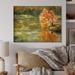 Winston Porter Autumn Lake & Orange Leaves Ii - Picture Frame Painting on Canvas Metal in White | 12 H x 20 W x 1 D in | Wayfair