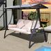 Arlmont & Co. Nansy Porch Swing w/ Stand Metal | 68.1 H x 79.13 W x 45.28 D in | Wayfair 8C4B8634050F41EE905573D4D9CB9C0A